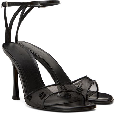 givenchy sandals floral|Givenchy black 4g heeled sandals.